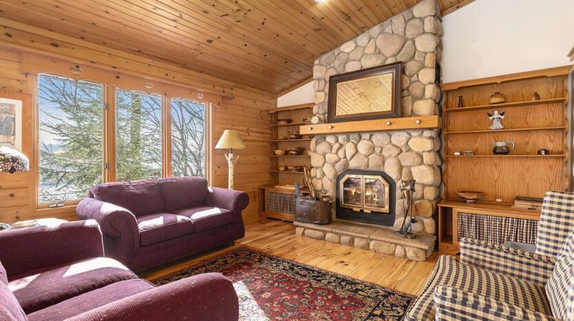 west Michigan country home with fireplace