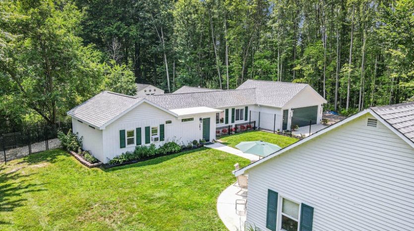 country home on 4 acres with private lake frontage