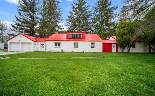 country house on lake with 11 acres in Vestaburg MI on Cedar Lake